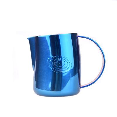 China Metal Milk Jug Coffee Pither Milk Pither 500ml Curved Mug Body for sale