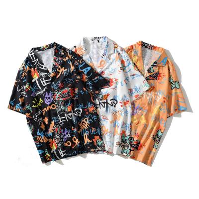 China Anti-pilling New Design Rayon Shorts Sleeve Floral Print Hawaiian Shirt Digital Printing Plus Size Summer Hawaii Beach Shirts For Men for sale