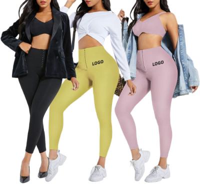 China Wholesale Breathable Gym Sports Slimming Body Shaper Woman Customize Top Trainer Waist Butt Lift Yoga Pant Gaiters Ladies Waist Leggings for sale