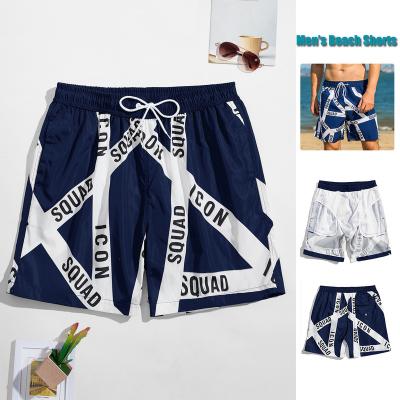 China Anti-wrinkle Men's Casual Short Pants Surfing Swimming Trunks Mid Waist Beach Shorts Summer Mens Sublimation Printed Customize Shorts for sale