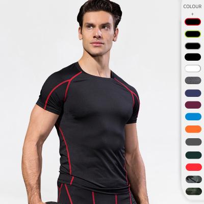 China Custom Ultra Soft Polyester Spandex Anti-Wrinkle White Quick Dry Shirts Short Sleeve Casual T-shirt Mens Sport Shirts for sale