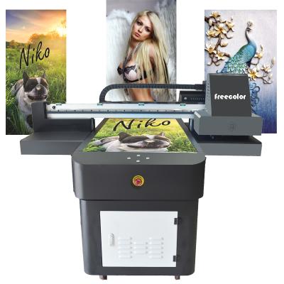 China Hotels 6090 High Quality Freecolor 6 Or 8 Color Acrylic Glass Printer UV Flatbed Printer for sale