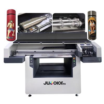 China Building Material Shops Newest 2-8 Ricoh Jucolor Printheads Varnish Flat Bed Inkjet 9060 Acrylic Wood A1 UV Printer for sale