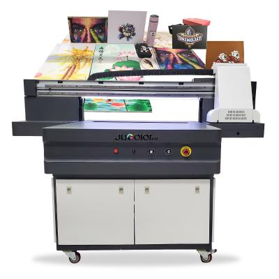 China Jucolor Wooden Crylic Wooden Speed ​​I3200 A1 Printer Rotary Bottle Pen Acrylic Metal Leather Panel 9060 PVC Glass To Metal Fast UV Printing Machine for sale