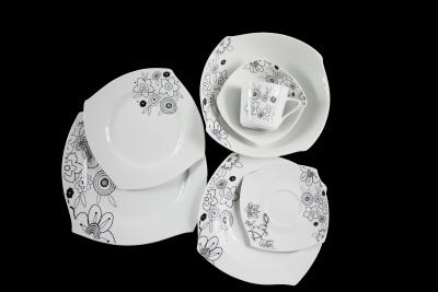 China china cheap price 20pcs decal porcelain dinnerware set from GUANGXI manufacturer &factory for sale