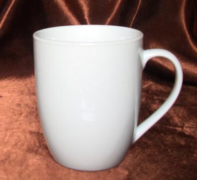 China superwhite fine quality coupe shape  12 OZ porcelain mug /milk mug for sale