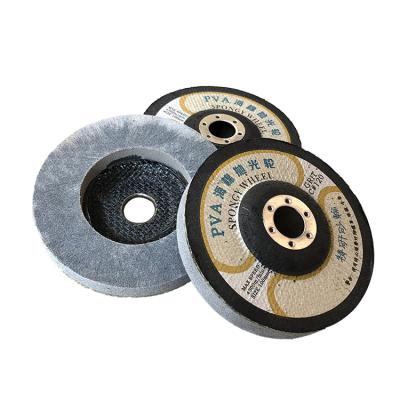 China Buffing Polishing Tools 4 Inch Marble Sponge Stone PVA Wheel For Artificial Marble Granite Stone for sale