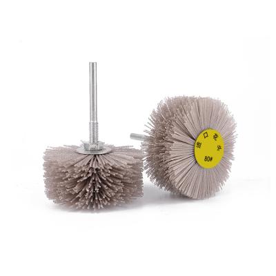 China Durable Industrial Wood Wheel Brush Wear Resistant Furniture Machine Tool Grinding Flower Head for sale