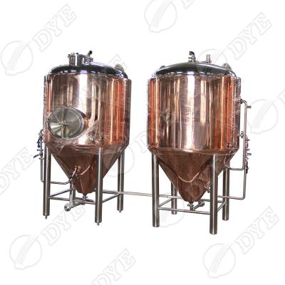 China Hotels DYE Copper 500l Conical Beer Fermenter ASME Certificated Beer Fermentation Tanks for sale