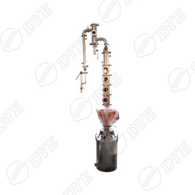 China Hotels DYE Red Copper Tri Clamp Home Alcohol Distillation Column Unit 4