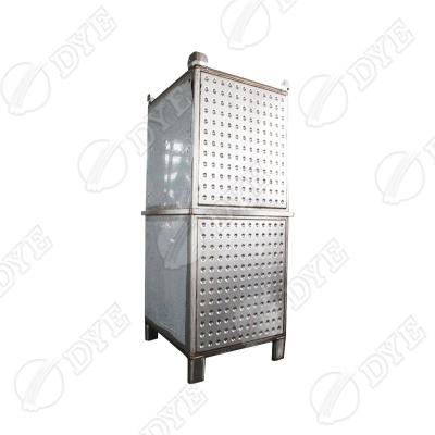 China Hotels DYE stainless steel 1000L ibc packing tank with glycol jacket for sale