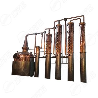 China Beverage DYE 1000L Copper Ethanol Plant Alcohol Distillation Manufacturing Equipment for sale