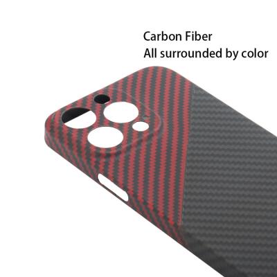 China Colorful Creative Design Carbon Fiber Shockproof Phone Case Shockproof Stitching Protective Case For Iphone 13 pro max min for sale