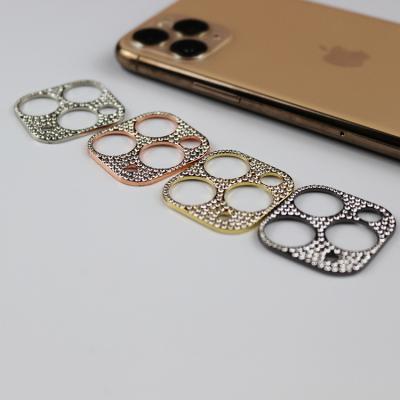 China Convenient up-to-date iphoneXsmax metal diamond lens frame 12mini diameter iphone 12promax camera protector 12pro lens protective film 11promax for sale