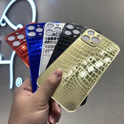 China Gift Box Factory Direct Sales Nice iPhone 12 11 Mini Pro Max XS XR X 7 8 Mobile Phone Screen Protector 11pro Crocodile 3D Back Pattern for sale