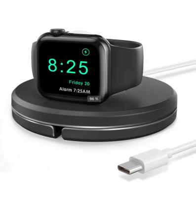 China Conveient Wholesale Smart Watch Charging Station USB Apple Watch Safe Portable Quick Charger Stand Wireless Charger for iwatch 7/6/5/4/3 series for sale