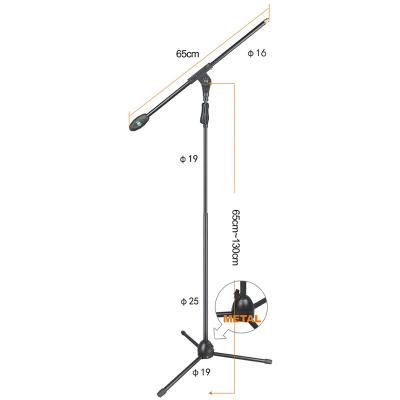 China Professional Mic Stand Popular Stage Stell Microphone Stand Black Studio Microphone Stand for sale