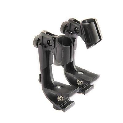 China Plastic Adjustable Drum Mic Holder Stand Holder Clip Drum Rim Shockproof Mount Mic Clamp for sale