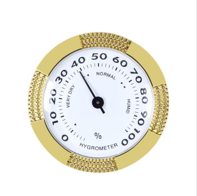 China High Quality Durable 5.8CM Metal Hygrometer and Thermometer Cigar Box Accessories for sale