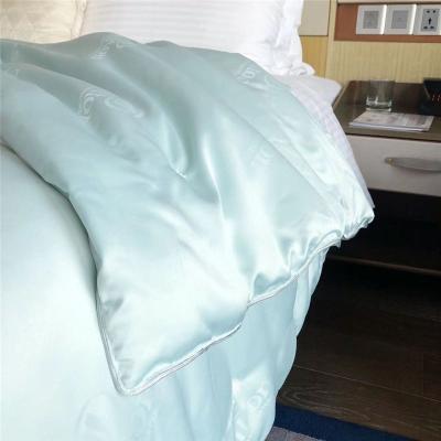 China Hilton Hotel Summer Cool Silk Comforter Quilt Home Hot Sale Silk Like Naked Sleep Comforter Quilt With Bag for sale