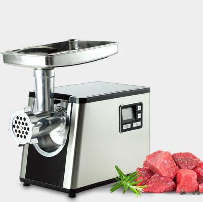 China 2021 High Efficiency Stainless Steel Household Electric Meat Grinder Machine with 2 Sausage Stuffer Tubes 2 Grinding Blades 4 Grinding Plates for sale