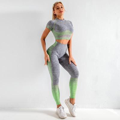 China Antibacterial Women Fitness Gym Yoga Wear Sports Female Active Wear Workout Tracksuit for sale