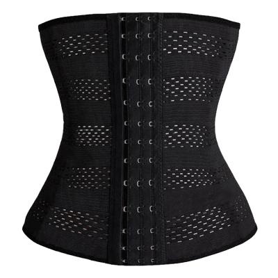 China 3022 Antibacterial Women's Breathable Elastic Waist Cincher Corset Steel Bone Waist Trainer Slimmer for sale