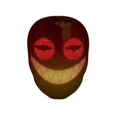 China Programmable Wireless Maskking Cosplay LED Face Masks Christmas Halloween Xmas Cosplay Music DIY Party App Mask for sale