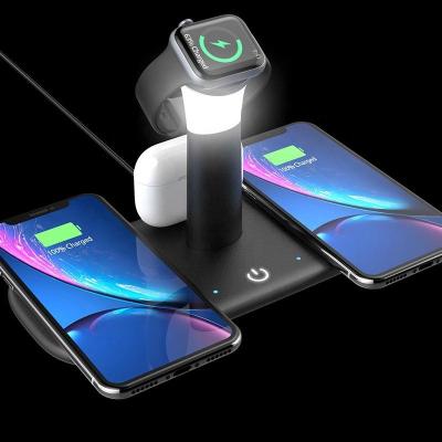 China Wireless Desk Lamp Switch Drop Shipping 3 in 1 Fast Qi Wireless Charging Stand with Desk Lamp Wireless Charger for sale