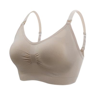 China Anti-UV no underwire sports bra large size lady's bra comfortable cotton large size shockproof bra for sale