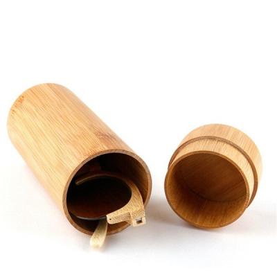 China Fashion sunglasses wholesale wooden case bamboo cylinder glass sunglasses box for sale