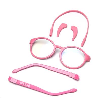 China Kids Glasses Love Fashion Round Glass Silicon Kids Rubber Glasses for sale