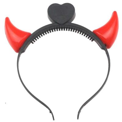 China Other Halloween Event Supplies 2022 Gifts Light Up Halloween Devil Led Horns Headband Calf Horn Glowing Halloween Headband for sale