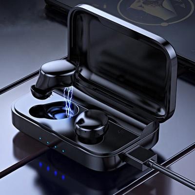 China 5V 1A Output 2022 Hot Black S16 Case v5.0 Earbuds In-Ear Wireless Headphones Portable Charging Headphones 5V 1A Power Bank Headphones for sale