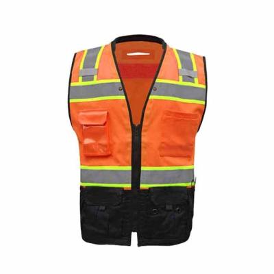 China Factory Customized Heavy Duty Comfortable High Visibility Construction Safety Vests With Logo High Visibility Industrial Safety Clothing for sale