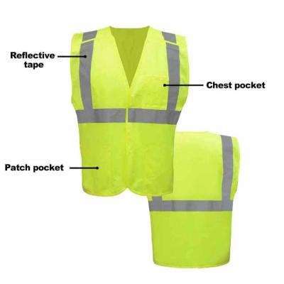 China Affordable Shoulders Front Closure Cheap Safety Vest High Visibility With Logo Breakaway 5 Point Safety Party Vest for sale