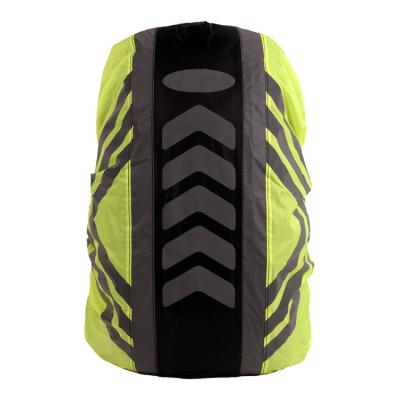 China Waterproof Hi Vis Yellow Reflective Biking Waterproof Back Cover Travel Backpack Bag Backpack Cover for sale