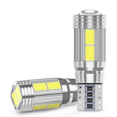 China 12V T10 5630 10SMD LED Car Tail Light Interior Canbus W5W Parking Light Bulbs Dome Lights 12*38 mm for sale