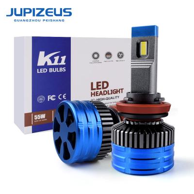 China Aircraft-grade 12-80V K11 60W Aluminum Truck LED Headlight Bulb H11 H7 H4 LED Light Bulb Universal 60W For Truck Van Cars for sale