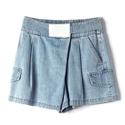 China New Arrivals Breathable Summer High Waist Denim Shorts For Womens Private Label Fashionable Custom Loose Casual Denim Shorts Jeans for sale