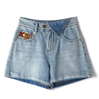 China Breathable Girls Shorts New Summer Ladies Denim With Button Design Jeans High Waist Pants Shorts Skinny Denim Shorts For Women for sale