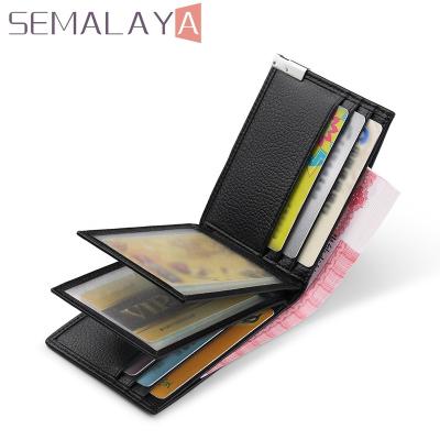 China Convenient/Thin Mini Slim Men's Wallet With Money Clip Businessman Wallet Card Thin Wallet Fast Shipping for sale