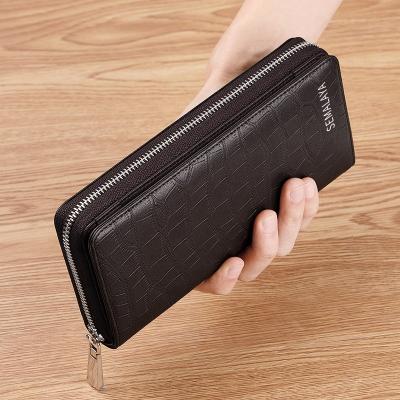 China Wholesale 2020 Newest High Quality Leather Purse Long Purse For Men's Long Business Wallet Business Strap Money Clip Wallet Purse for sale