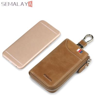 China Classic Car Key Pocket Car Key Cover Leather Case Wholesale Custom Multi Key Rings for sale