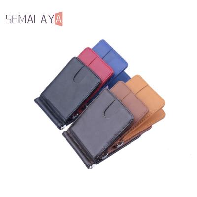 China Cowhide design design popular unique genuine leather soft wallet slim blocking wallets with money clip for sale