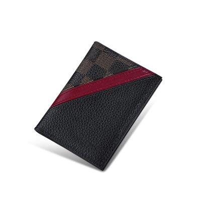 China Normcore/Logo Custom Card Holder Minimalist Acceptable Large Capacity Men's Card Holder Drivers Authorize Cowhide Women's Compact Wallet for sale