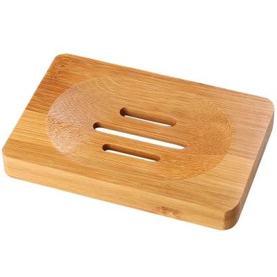 China Simplicity Modern Bamboo Soap Dish Holder Tray Strong Suction Bathroom Shower Bath Soap Pads for sale