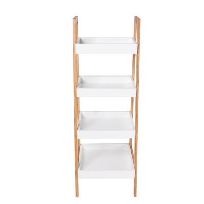 China Multifunctional Wooden High Quality Goods Shelf Storage Bamboo Corner Shelves for sale