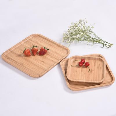 China Viable sell well factory direct sales smooth square bamboo dinner plates, home restaurants, hotels and bamboo trays for sale