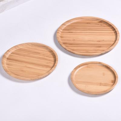 China Eco-friendly factory wholesale bamboo dinner plate, serving trays, can be customized, logo engraved for sale